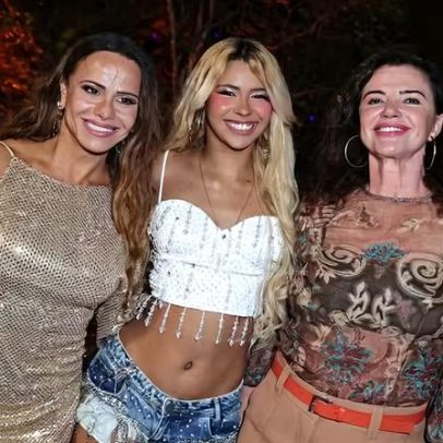 Luma de Oliveira participa do aniversário de Viviane Araujo