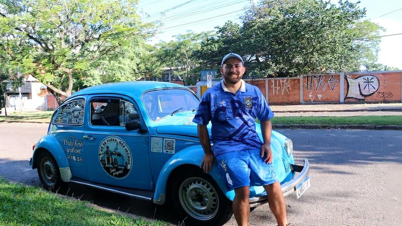 Torcedor percorre de fusca Brasil aos EUA a 100 dias da Copa