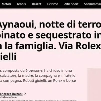 Jogador da Roma é rendido por criminosos armados e casa é assaltada na Itália