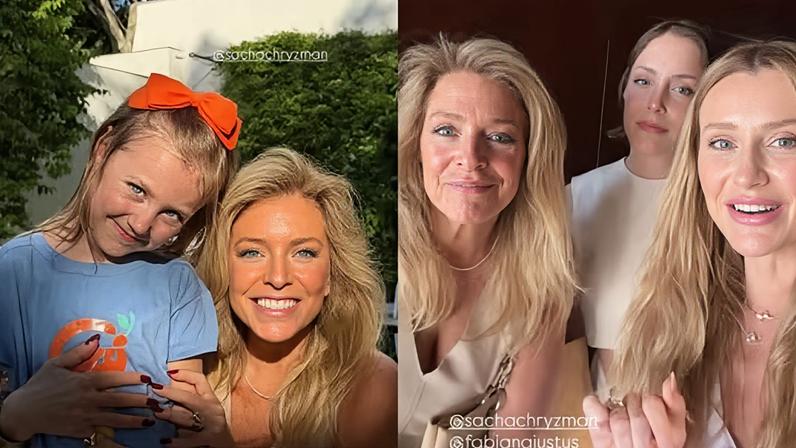 Sacha Chryzman e Ana Paula Siebert cuidam das filhas uma da outra — Foto: Reprodução | Instagram