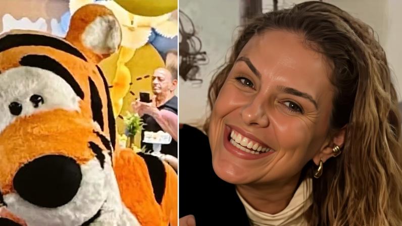 Paloma Bernardi dança com Tigrão em festa infantil — Foto: Reprodução/Instagram