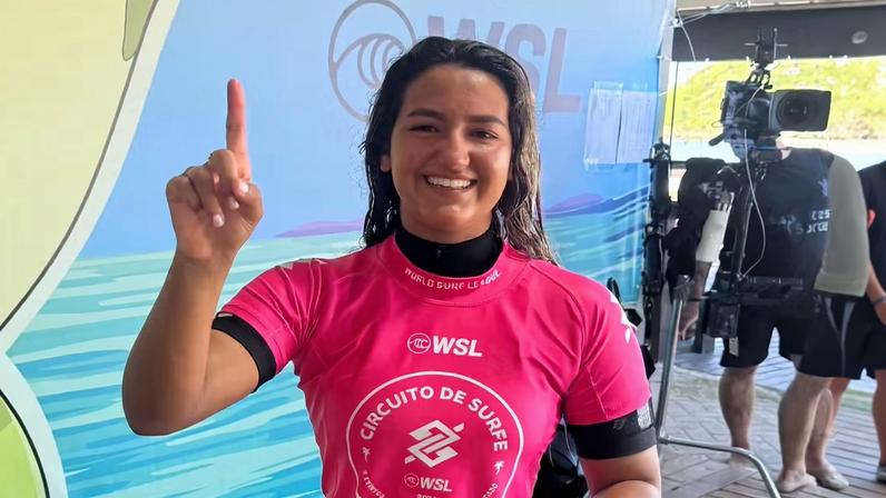 Sophia Medina é campeã do QS 6000 em Imbituba — Foto: Tatiane Borges/NSC TV