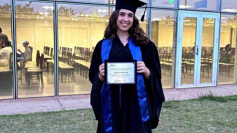 Gabriela Frajtag, vence concurso internacional de Biologia Quântica. Foto: Gabriela Frajtag/Arquivo Pessoal