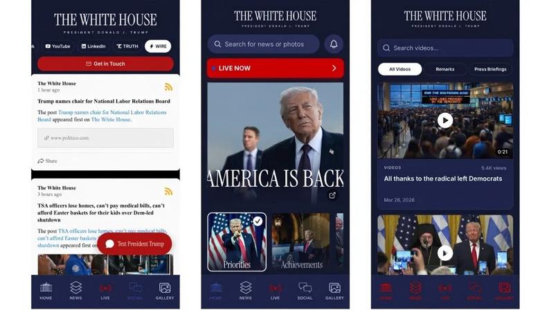 O que há dentro do aplicativo da Casa Branca
