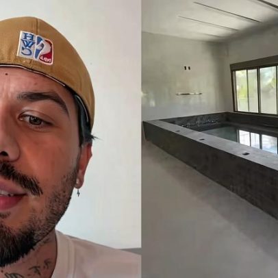 Zé Felipe faz tour pela nova mansão e anuncia piscina no quarto