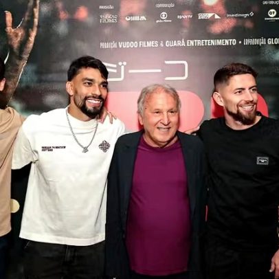 Zico reúne amigos e jogadores no lançamento do filme "Zico, O Samurai de Quintino"