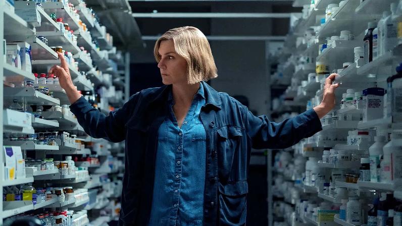 Rhea Seehorn as Carol in *Pluribus*. Apple TV