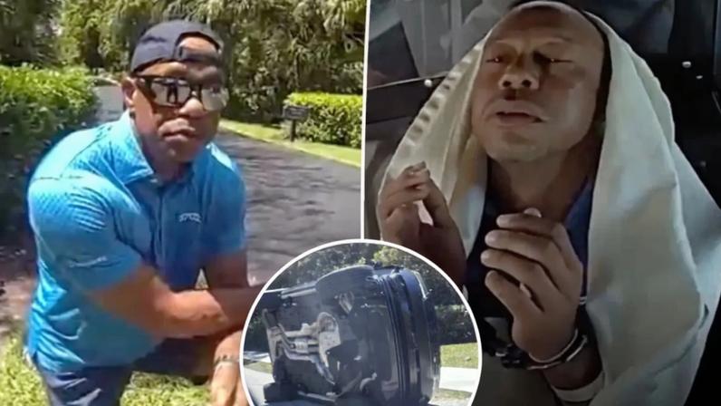 Chamadas de 911 do acidente de Tiger Woods após capotagem