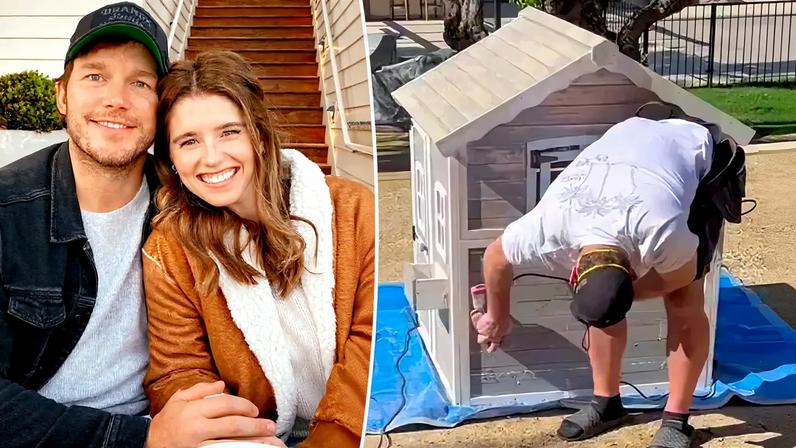 Katherine Schwarzenegger (seen here) caused a divide amongst fans after she praised her husband, Chris Pratt, for building their daughters a dollhouse.