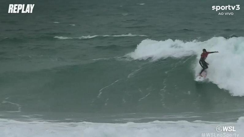 Miguel Pupo vence na estreia em Bells Beach e avançou às oitavas de final do CT — Foto: Divulgação/WSL