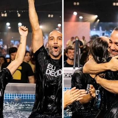 Jornalista esportivo e esposa são batizados em igreja em SP