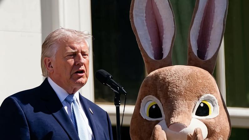 Trump faz advertências sobre Irã após ato com coelhinho de Páscoa
