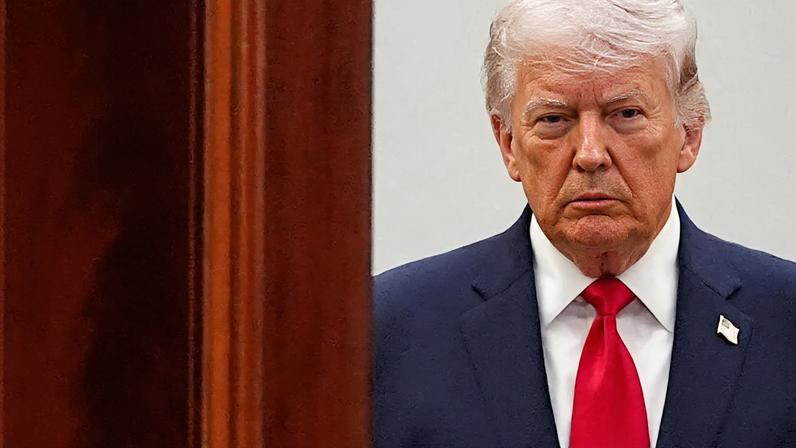 Presidente dos EUA, Donald Trump, durante pronunciamento na Casa Branca