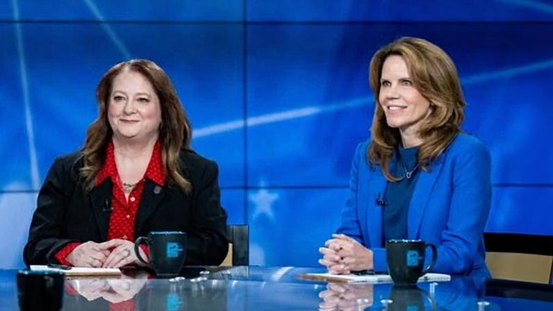 Maria Lazar, left, and Chris Taylor, who are vying for a seat on the supreme court.