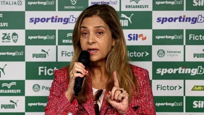 Leila Pereira provoca clubes em evento da CBF chamando-os de Real Madrid Shopee