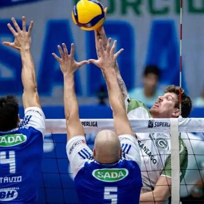 Sada Cruzeiro x Goiás - lances das quartas da Superliga masculina ao vivo