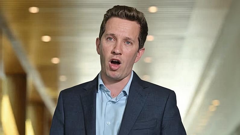 The Greens’ Max Chandler-Mather says the major parties are ‘completely disconnected from ordinary people’s lives’. Photograph: Mick Tsikas/AAP