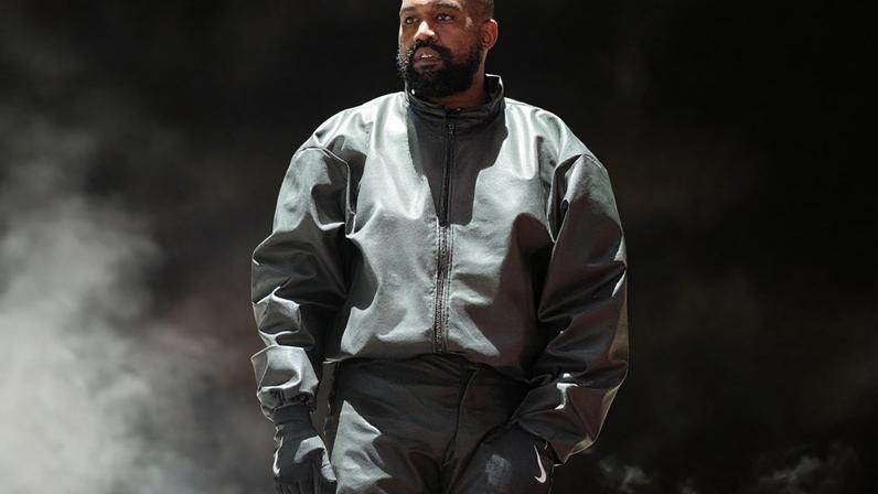 Kanye West performing in 2024.