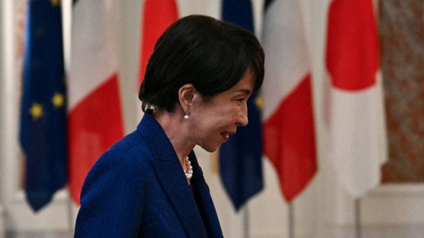Primeira-ministra japonesa Sanae Takaichi em Tóquio 1º de abril de 2026
