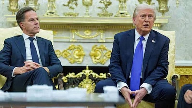 Trump, reunido en el Despacho Oval con el secretario general de la OTAN, Mark Rutte, en octubre pasado.