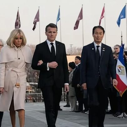 Macron reage a acusação de Trump de que se deixa maltratar pela esposa