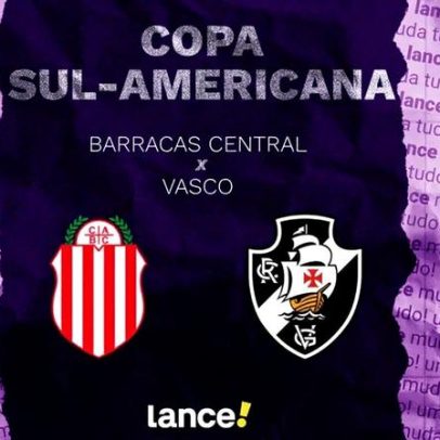 Barracas Central x Vasco - onde assistir e prováveis escalações da Sul-Americana