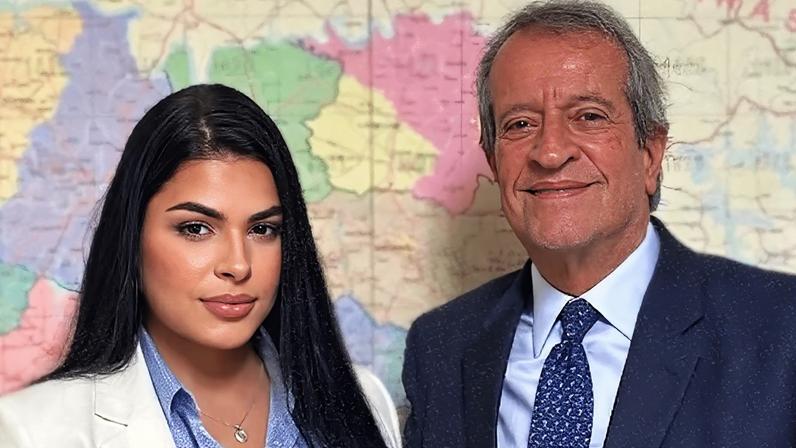 A influenciadora e pré-candidata à Câmara por São Paulo Sophia Barclay e o presidente do PL, Valdemar Costa Neto