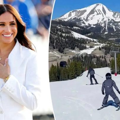 Meghan Markle mostra habilidades de Archie no esqui em vídeo com Harry