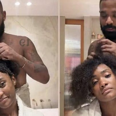 Arlindinho comenta mudanças de cabelo de Erika Januza