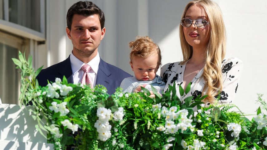 Tiffany Trump stepped out with her husband, Michael Boulos, and son, Alexander, at the White House Easter Egg Roll on Monday.