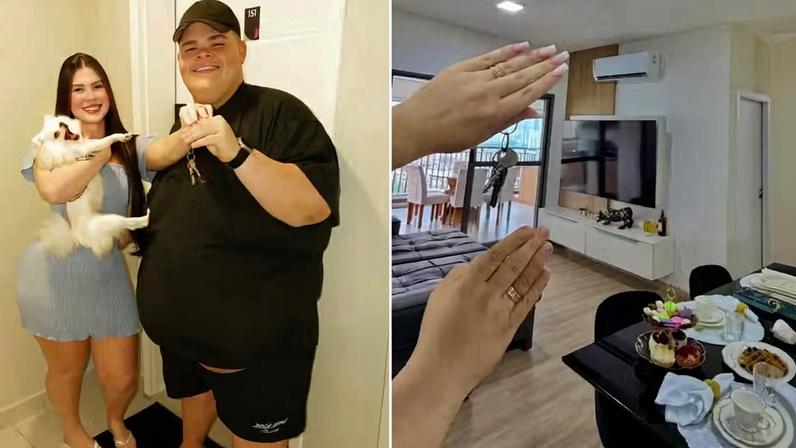 Gordão da XJ e Nicolle Caroline vão morar juntos e revelam novo lar