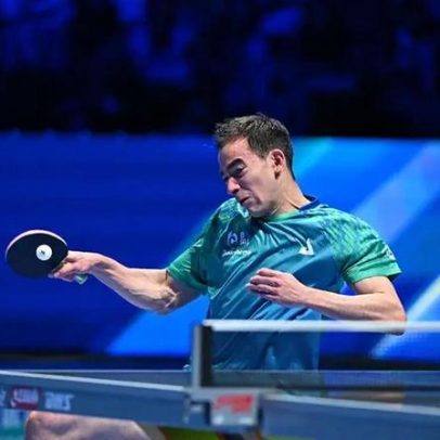 Hugo Calderano enfrenta francês pela medalha na Copa do Mundo