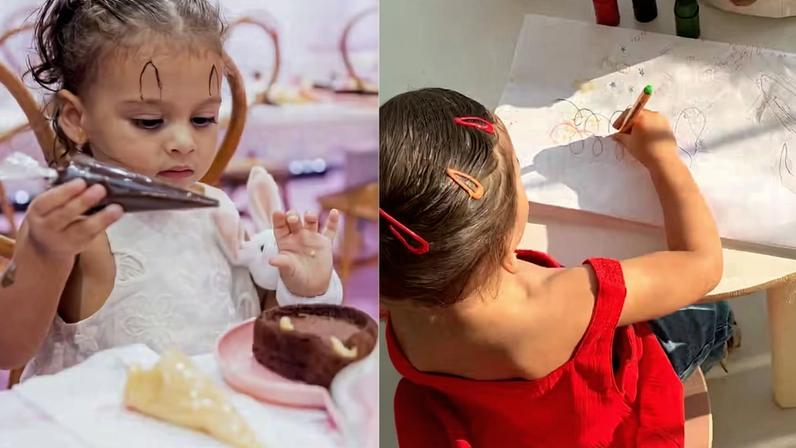 Helena aparece em registros de pácoa — Foto: Reprodução/Instagram
