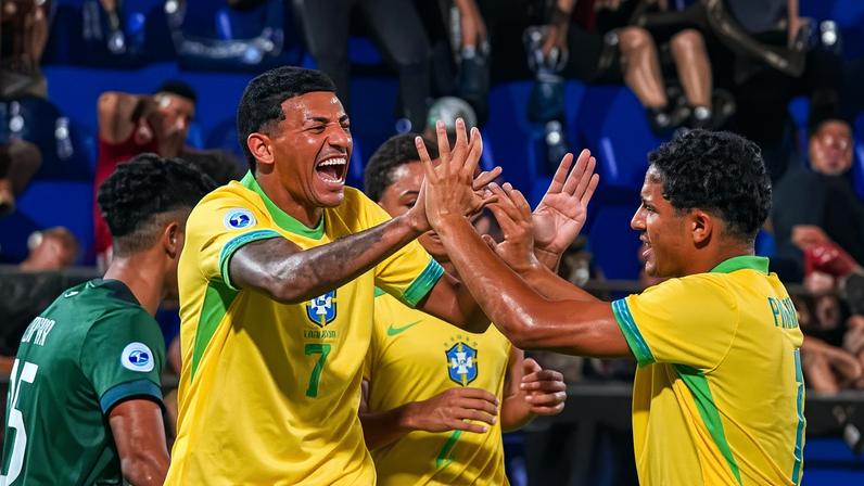 Brasil goleia Bolívia e estreia com 5 a 0 no Sul-Americano Sub-17