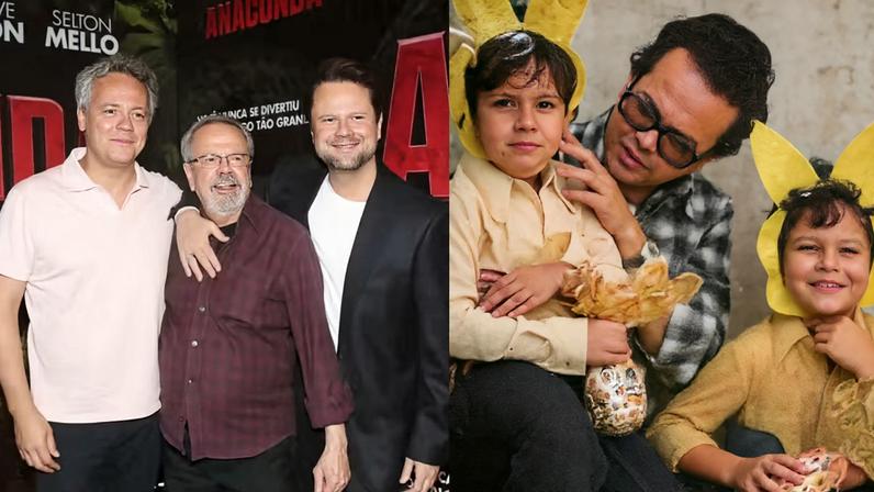 Danton Mello e Selton Mello aparecem com coelhinhos em foto de infância