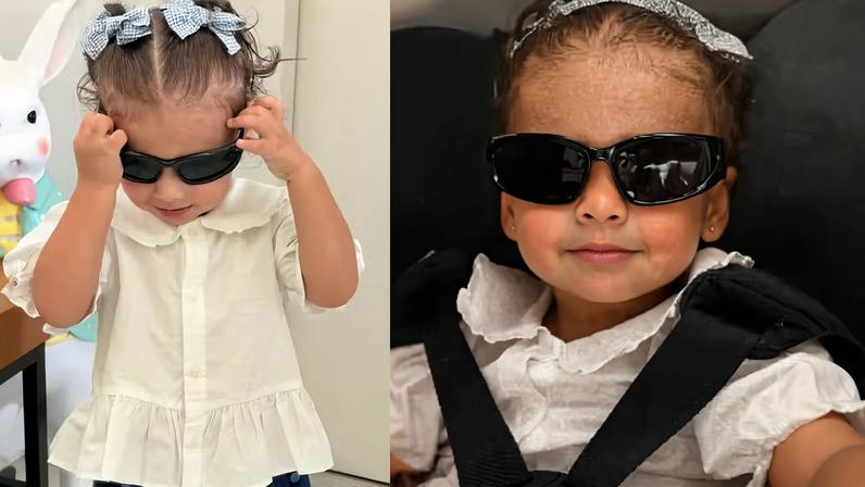 Helena, filha de Amanda Kimberlly e Neymar, curte o pós-feriado — Foto: Reprodução/Instagram