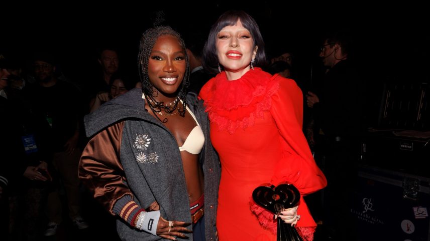 Doechii, Lady Gaga at the 2025 iHeartRadio Music Awards held at the Dolby Theatre on March 17, 2025 in Los Angeles, California. (Photo by Christoper Polk/Variety via Getty Images)
