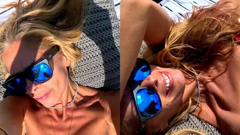 Adriane Galisteu posta fotos de biquíni e recebe críticas de seguidores