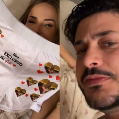 Gabi Martins presenteia Matheus F. com cueca estampada após retomada do namoro