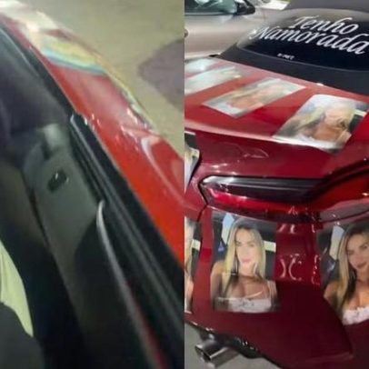 Gabi Martins envelopa carro de Matheus Fidelis para confirmar namoro