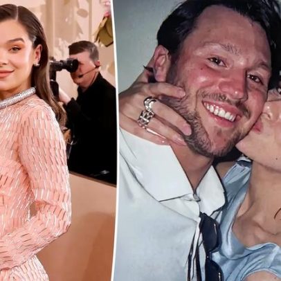 Hailee Steinfeld e Josh Allen dão as boas-vindas ao primeiro filho