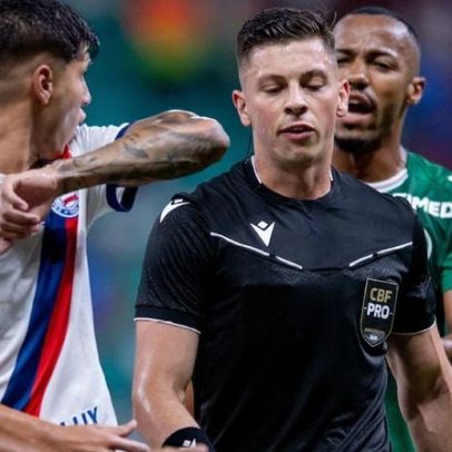 Árbitro detalha reclamação de dirigente do Bahia após derrota para o Palmeiras