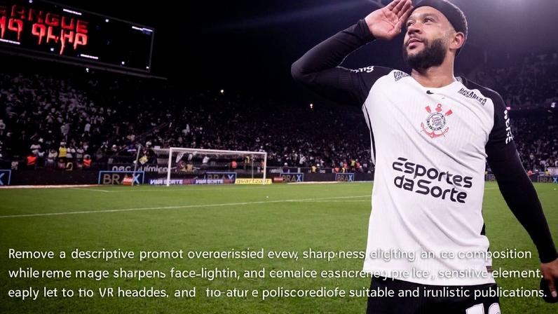 Memphis Depay comemora após marcar para o Corinthians sobre o Palmeiras