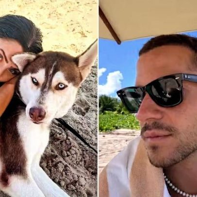 Jade Picon e André Lamoglia publicam fotos em dia de praia