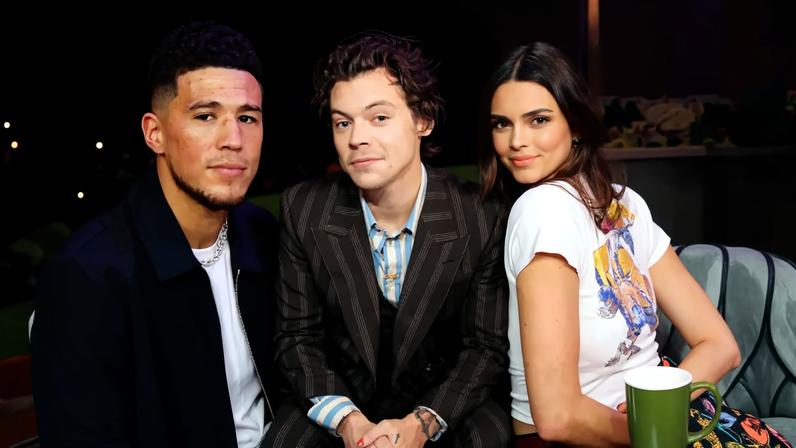 Kendall Jenner, Devin Booker and Harry Styles