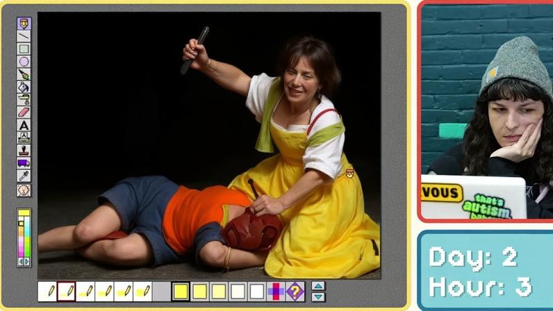 Artista recria obra-prima barroca do século XVII no Kid Pix