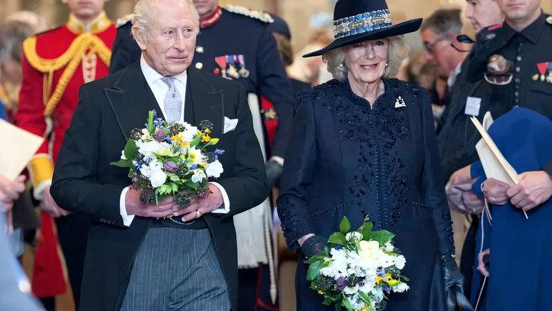 King Charles III and Queen Camilla attending the Royal Maundy Service.