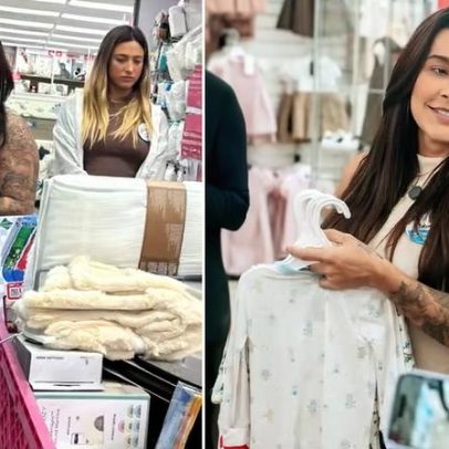 Lauana Prado faz enxoval do primeiro filho nos EUA após turnê no país