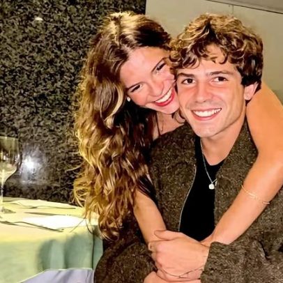 Lucca Picon se despede de Luana Maia antes de viagem a trabalho ao exterior