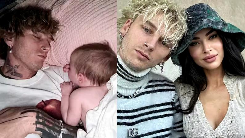 Machine Gun Kelly comemora 1 ano de Saga Blade Fox-Baker, sua filha com Megan Fox — Foto: Reprodução/Instagram